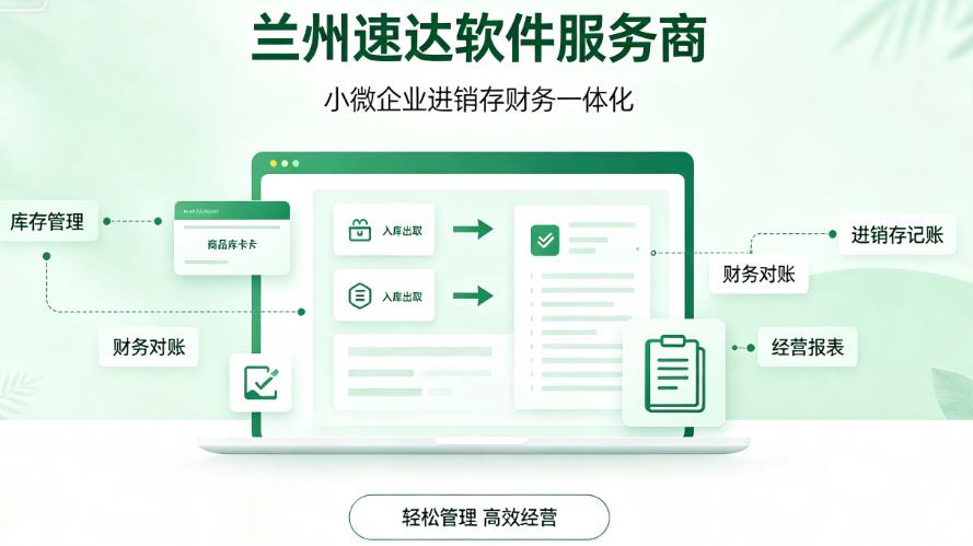 兰州速达软件服务商，小微企业进销存财务一体化