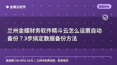 兰州金蝶财务软件精斗云怎么设置自动备份？3步