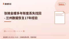 张掖金蝶多年账套丢失找回