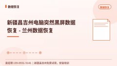 新疆昌吉州电脑突然黑屏数据恢复